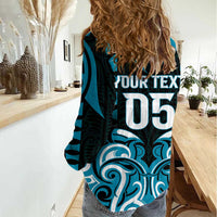 Custom Aotearoa Ngati Porou Women Casual Shirt Maori Pattern New Zealand - Polynesian Pride