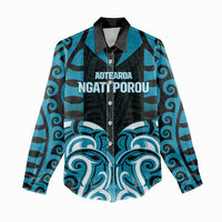 Custom Aotearoa Ngati Porou Women Casual Shirt Maori Pattern New Zealand - Polynesian Pride
