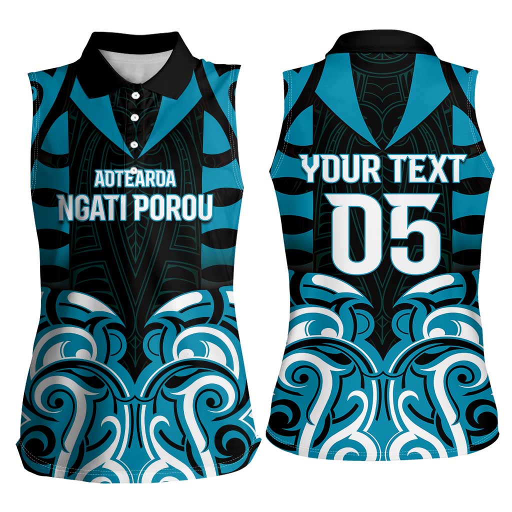 Custom Aotearoa Ngati Porou Women Sleeveless Polo Shirt Maori Pattern New Zealand DT05 - Polynesian Pride