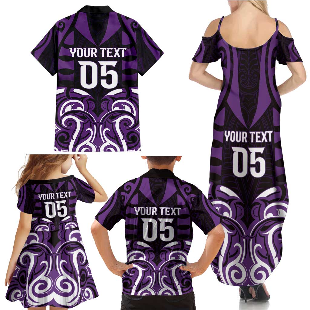 Custom Aotearoa Rangitane Family Matching Summer Maxi Dress and Hawaiian Shirt Maori Pattern New Zealand DT05 - Polynesian Pride