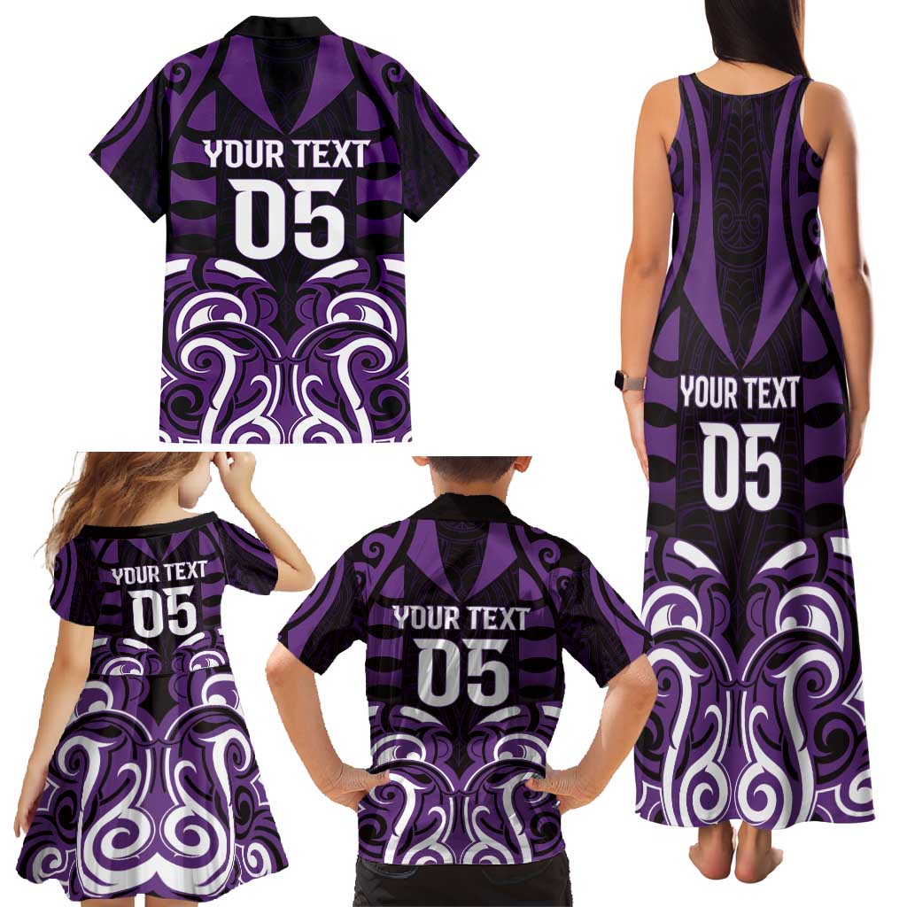 Custom Aotearoa Rangitane Family Matching Tank Maxi Dress and Hawaiian Shirt Maori Pattern New Zealand DT05 - Polynesian Pride