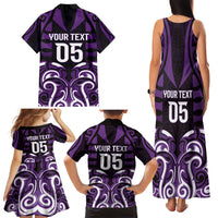 Custom Aotearoa Rangitane Family Matching Tank Maxi Dress and Hawaiian Shirt Maori Pattern New Zealand DT05 - Polynesian Pride