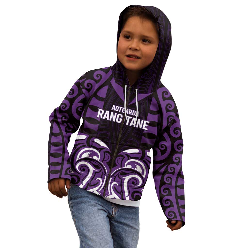 Custom Aotearoa Rangitane Kid Hoodie Maori Pattern New Zealand DT05 - Polynesian Pride