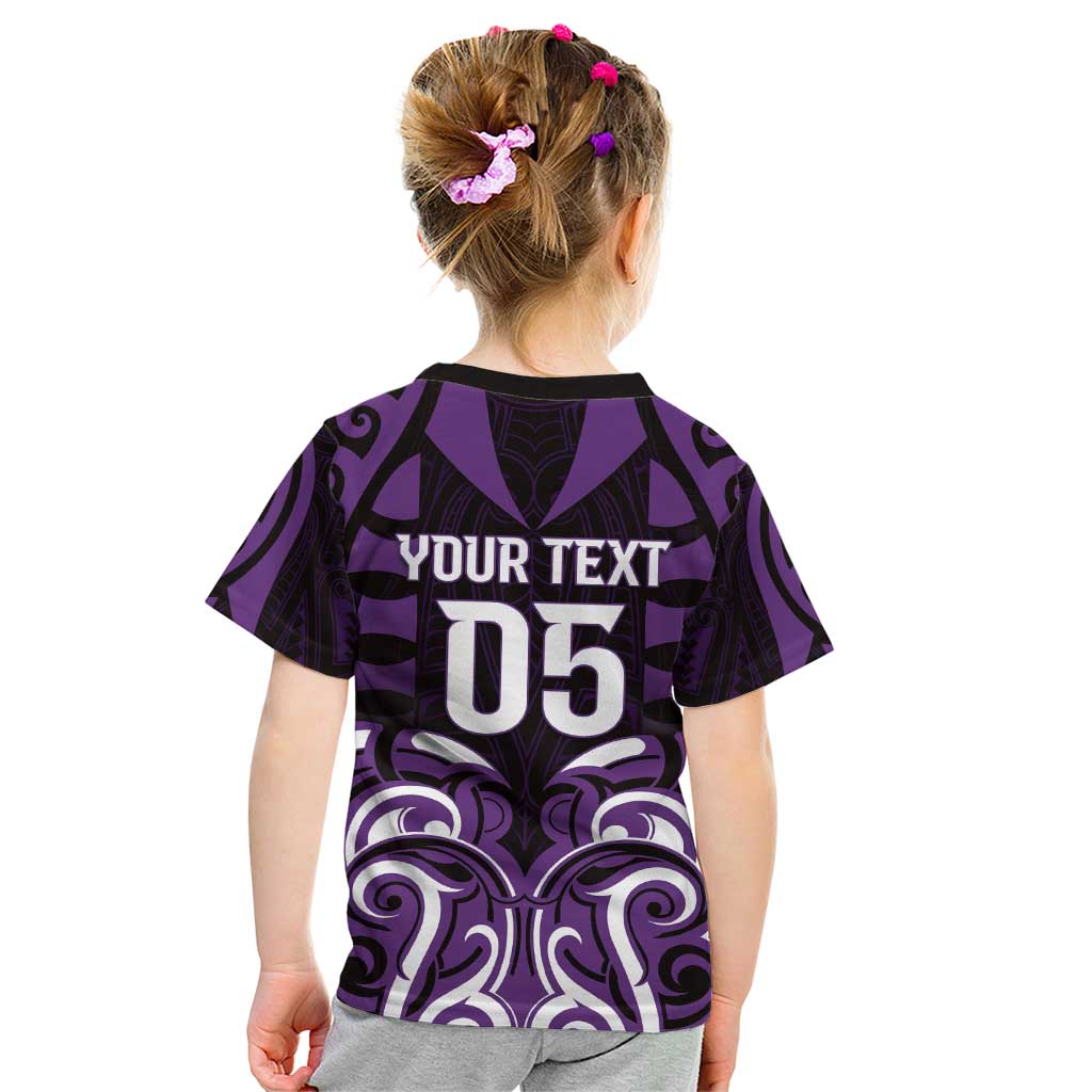 Custom Aotearoa Rangitane Kid T Shirt Maori Pattern New Zealand - Polynesian Pride