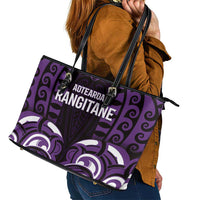 Aotearoa Rangitane Leather Tote Bag Maori Pattern New Zealand DT05 - Polynesian Pride