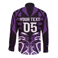 Custom Aotearoa Rangitane Long Sleeve Button Shirt Maori Pattern New Zealand - Polynesian Pride