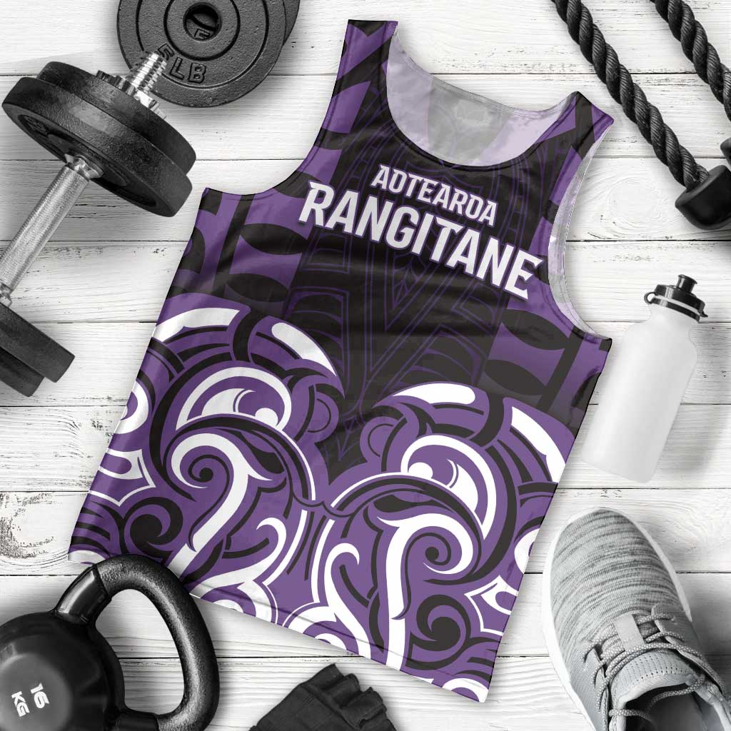 Custom Aotearoa Rangitane Men Tank Top Maori Pattern New Zealand - Polynesian Pride