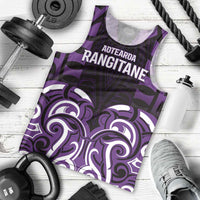 Custom Aotearoa Rangitane Men Tank Top Maori Pattern New Zealand - Polynesian Pride