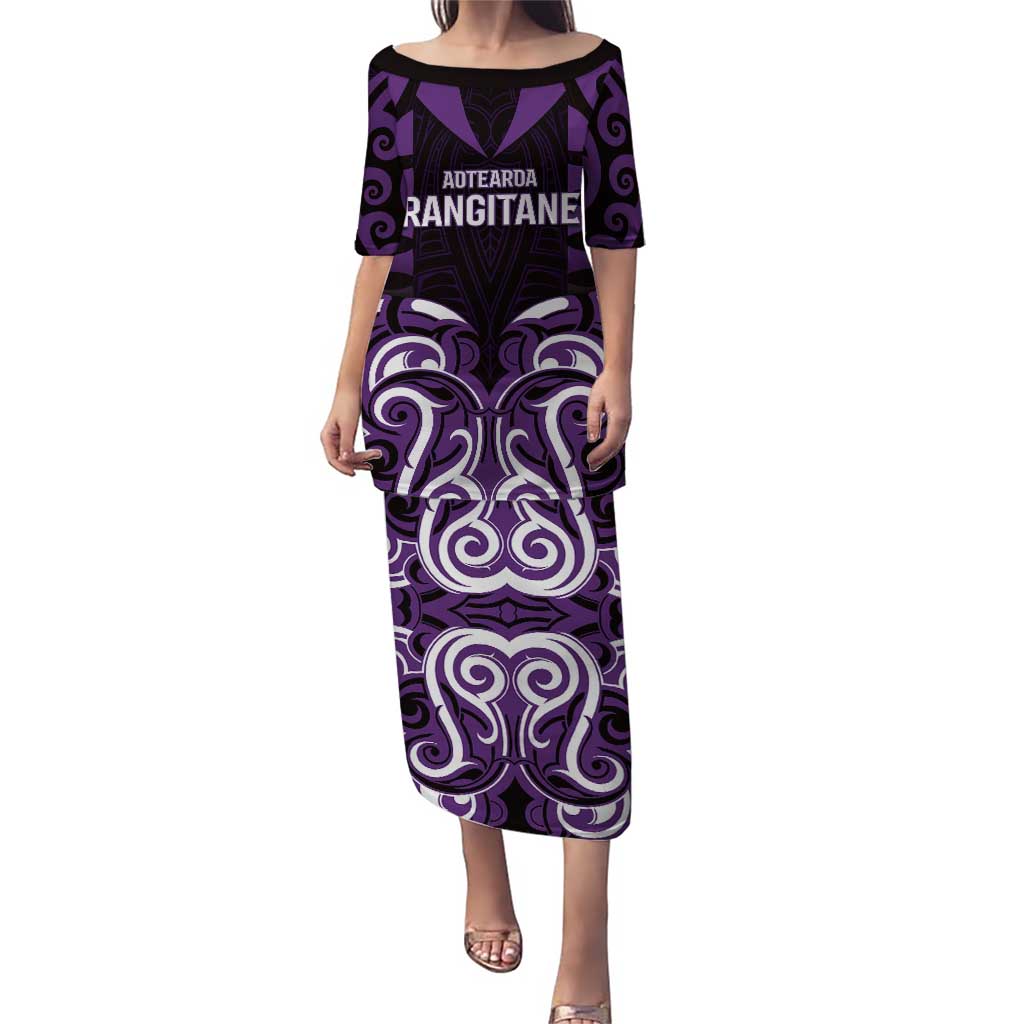 Custom Aotearoa Rangitane Puletasi Maori Pattern New Zealand - Polynesian Pride