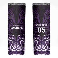 Custom Aotearoa Rangitane Skinny Tumbler Maori Pattern New Zealand - Polynesian Pride