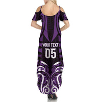 Custom Aotearoa Rangitane Summer Maxi Dress Maori Pattern New Zealand DT05 - Polynesian Pride