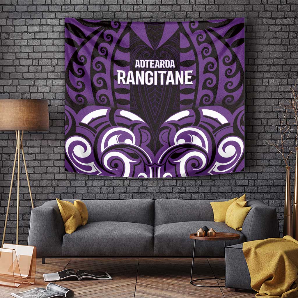 Aotearoa Rangitane Tapestry Maori Pattern New Zealand DT05 Purple - Polynesian Pride