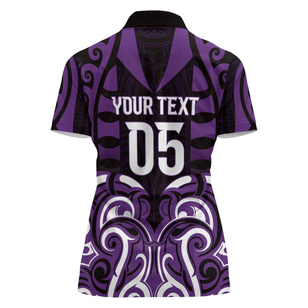 Custom Aotearoa Rangitane Women Polo Shirt Maori Pattern New Zealand - Polynesian Pride