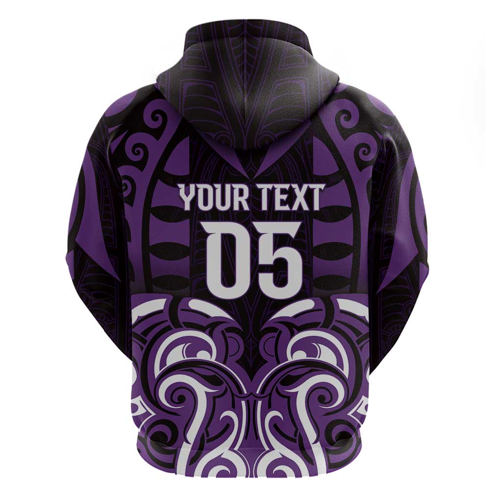 Custom Aotearoa Rangitane Zip Hoodie Maori Pattern New Zealand - Polynesian Pride