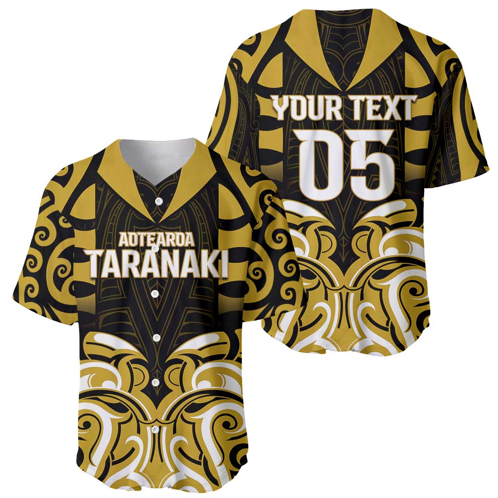 Custom Aotearoa Taranaki Baseball Jersey Maori Pattern New Zealand - Polynesian Pride