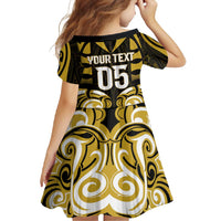 Custom Aotearoa Taranaki Family Matching Long Sleeve Bodycon Dress and Hawaiian Shirt Maori Pattern New Zealand - Polynesian Pride