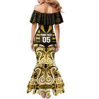 Custom Aotearoa Taranaki Family Matching Mermaid Dress and Hawaiian Shirt Maori Pattern New Zealand DT05 - Polynesian Pride