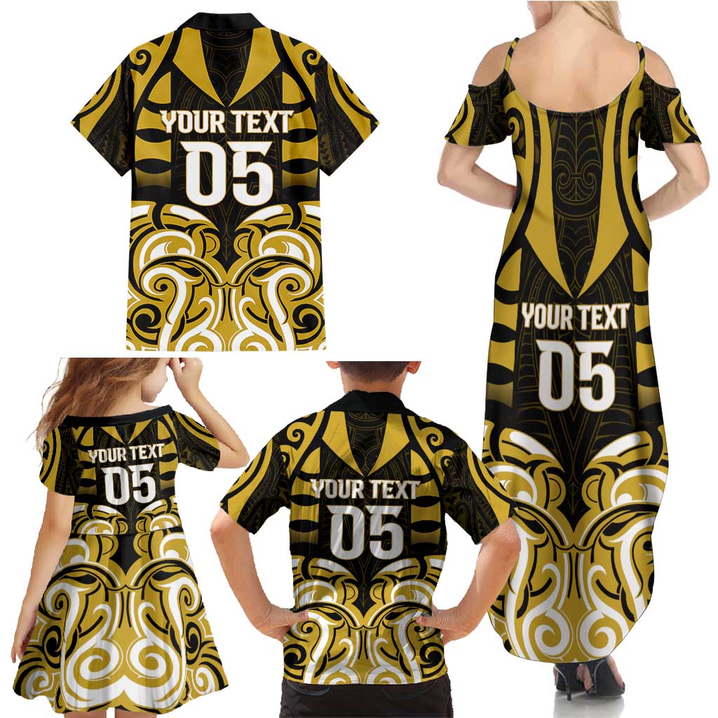 Custom Aotearoa Taranaki Family Matching Summer Maxi Dress and Hawaiian Shirt Maori Pattern New Zealand DT05 - Polynesian Pride