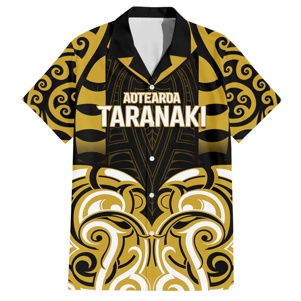 Custom Aotearoa Taranaki Family Matching Summer Maxi Dress and Hawaiian Shirt Maori Pattern New Zealand DT05 Dad's Shirt - Short Sleeve Yellow - Polynesian Pride