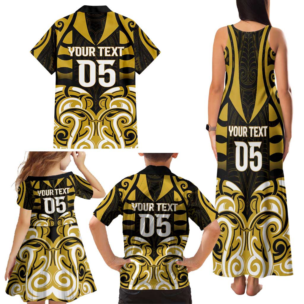 Custom Aotearoa Taranaki Family Matching Tank Maxi Dress and Hawaiian Shirt Maori Pattern New Zealand DT05 - Polynesian Pride