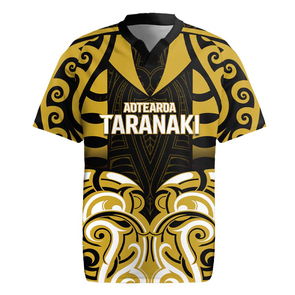 Custom Aotearoa Taranaki Rugby Jersey Maori Pattern New Zealand - Polynesian Pride