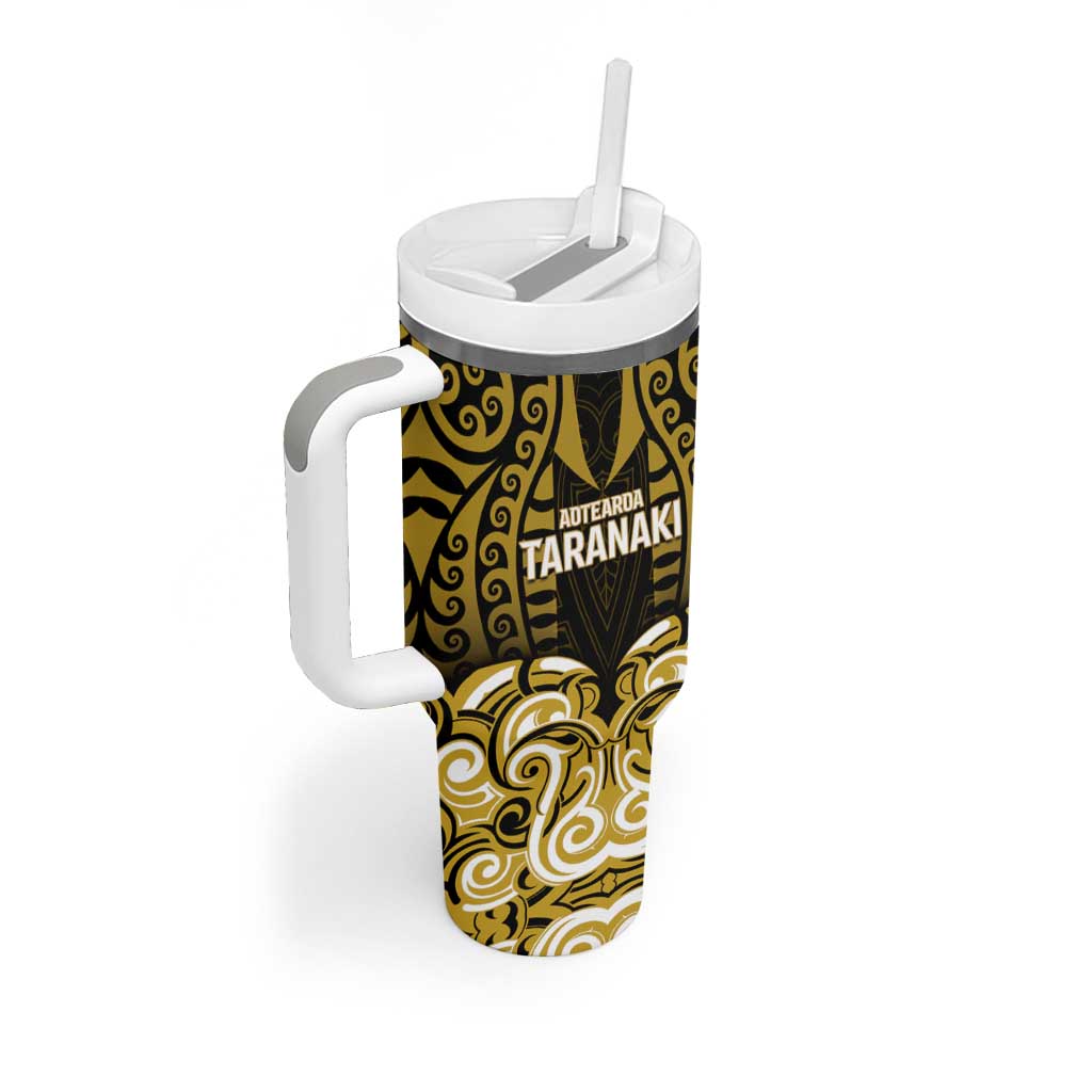 Custom Aotearoa Taranaki Tumbler With Handle Maori Pattern New Zealand DT05 - Polynesian Pride