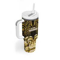 Custom Aotearoa Taranaki Tumbler With Handle Maori Pattern New Zealand DT05 - Polynesian Pride