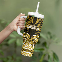 Custom Aotearoa Taranaki Tumbler With Handle Maori Pattern New Zealand DT05 - Polynesian Pride