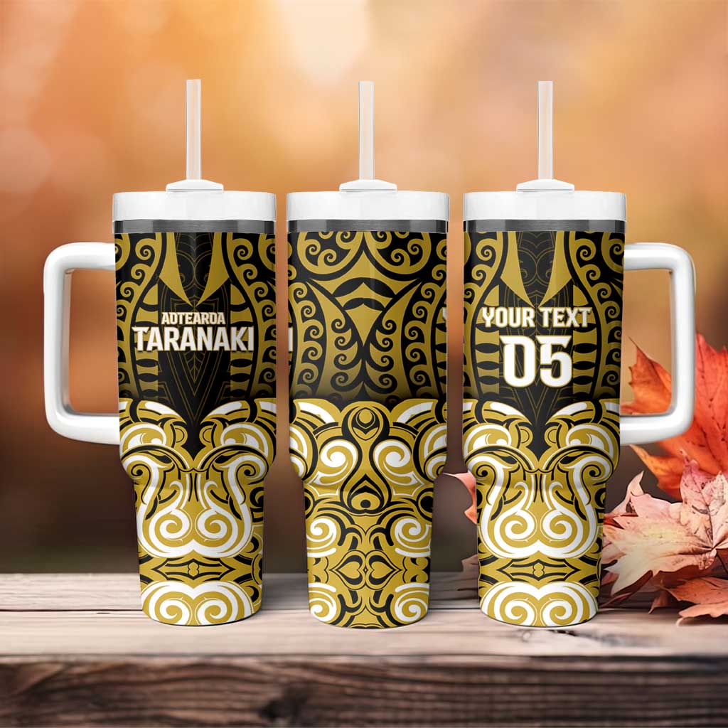 Custom Aotearoa Taranaki Tumbler With Handle Maori Pattern New Zealand DT05 - Polynesian Pride