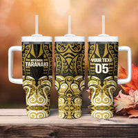 Custom Aotearoa Taranaki Tumbler With Handle Maori Pattern New Zealand DT05 - Polynesian Pride