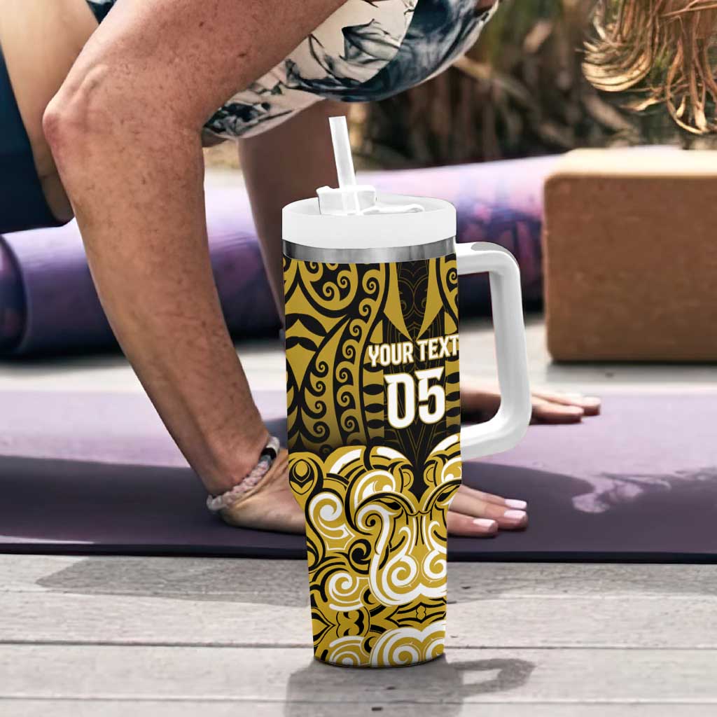 Custom Aotearoa Taranaki Tumbler With Handle Maori Pattern New Zealand DT05 - Polynesian Pride