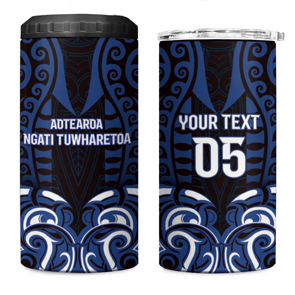 Custom Aotearoa Ngati Tuwharetoa 4 in 1 Can Cooler Tumbler Maori Pattern New Zealand - Polynesian Pride