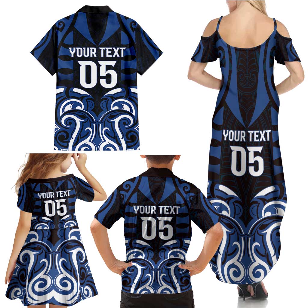 Custom Aotearoa Ngati Tuwharetoa Family Matching Summer Maxi Dress and Hawaiian Shirt Maori Pattern New Zealand DT05 - Polynesian Pride