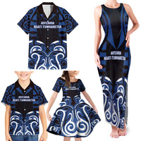 Custom Aotearoa Ngati Tuwharetoa Family Matching Tank Maxi Dress and Hawaiian Shirt Maori Pattern New Zealand DT05 - Polynesian Pride