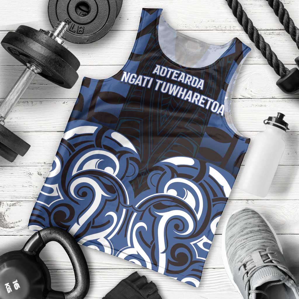Custom Aotearoa Ngati Tuwharetoa Men Tank Top Maori Pattern New Zealand - Polynesian Pride