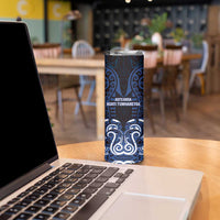 Custom Aotearoa Ngati Tuwharetoa Skinny Tumbler Maori Pattern New Zealand DT05 - Polynesian Pride