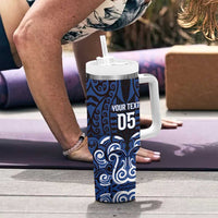 Custom Aotearoa Ngati Tuwharetoa Tumbler With Handle Maori Pattern New Zealand - Polynesian Pride