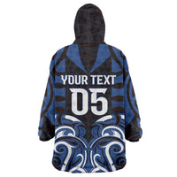 Custom Aotearoa Ngati Tuwharetoa Wearable Blanket Hoodie Maori Pattern New Zealand DT05 - Polynesian Pride