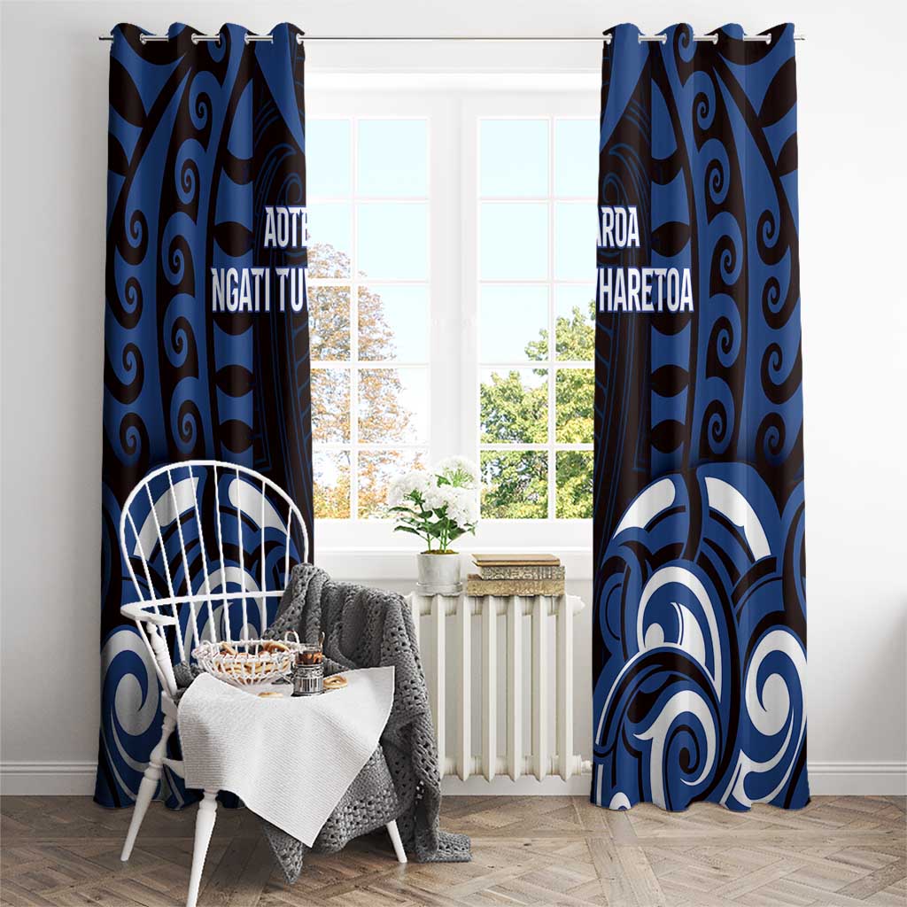 Aotearoa Ngati Tuwharetoa Window Curtain Maori Pattern New Zealand - Polynesian Pride