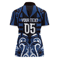Custom Aotearoa Ngati Tuwharetoa Women Polo Shirt Maori Pattern New Zealand - Polynesian Pride