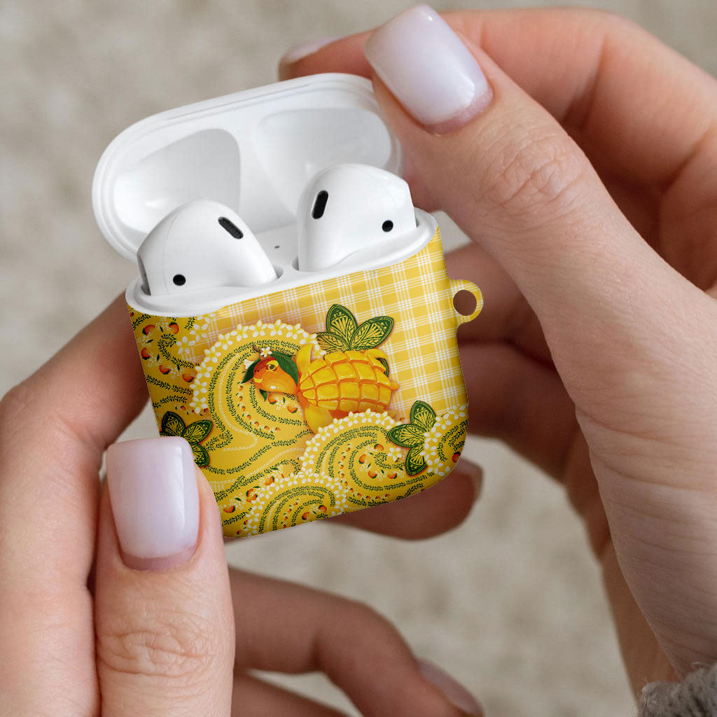 Hawaii Palaka AirPods Case Cute Ripe Mango Turtle On The Waves DT05 - Polynesian Pride