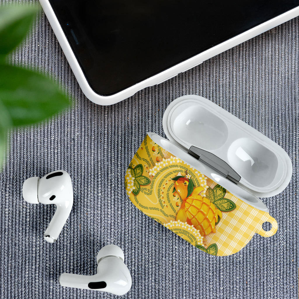 Hawaii Palaka AirPods Case Cute Ripe Mango Turtle On The Waves DT05 - Polynesian Pride
