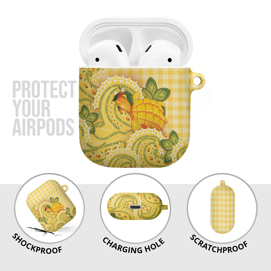 Hawaii Palaka AirPods Case Cute Ripe Mango Turtle On The Waves DT05 - Polynesian Pride