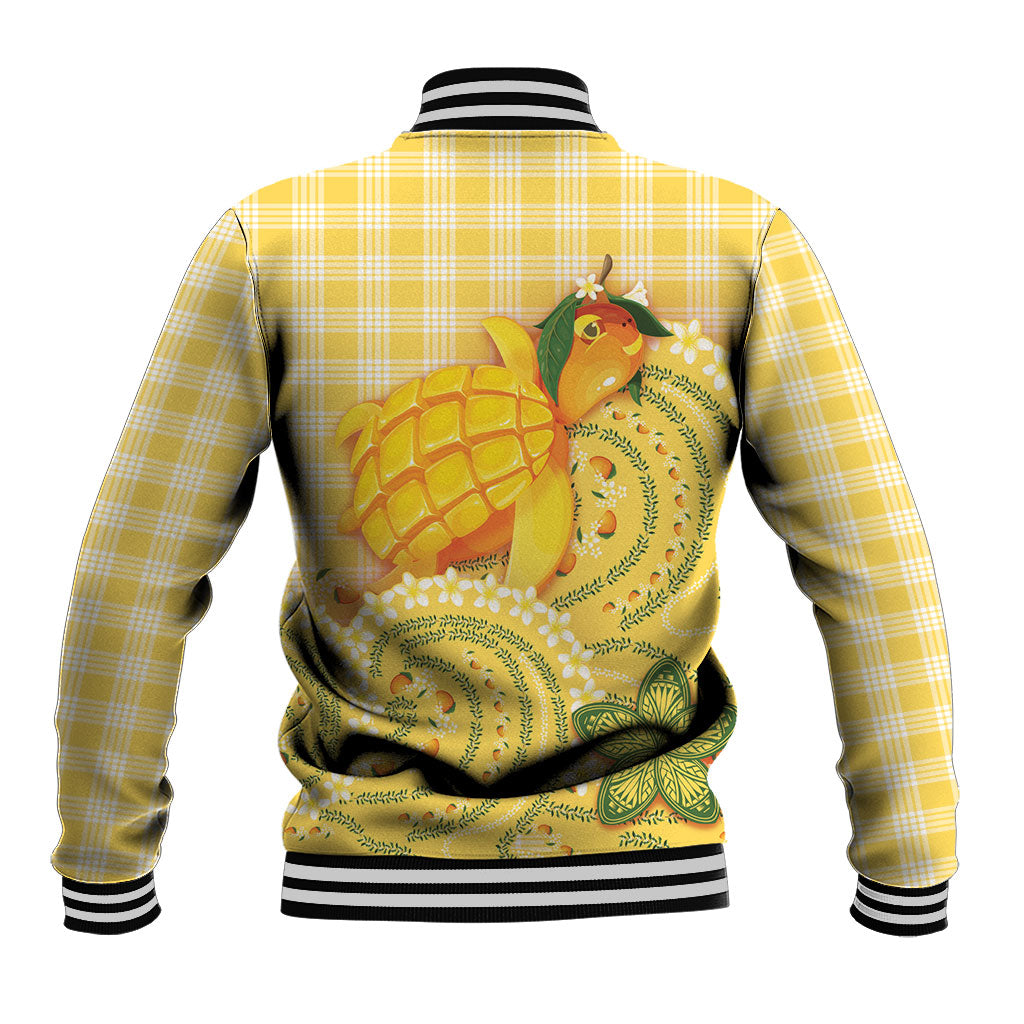 Hawaii Palaka Baseball Jacket Cute Ripe Mango Turtle On The Waves DT05 - Polynesian Pride