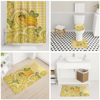 Hawaii Palaka Bathroom Set Cute Ripe Mango Turtle On The Waves DT05 - Polynesian Pride