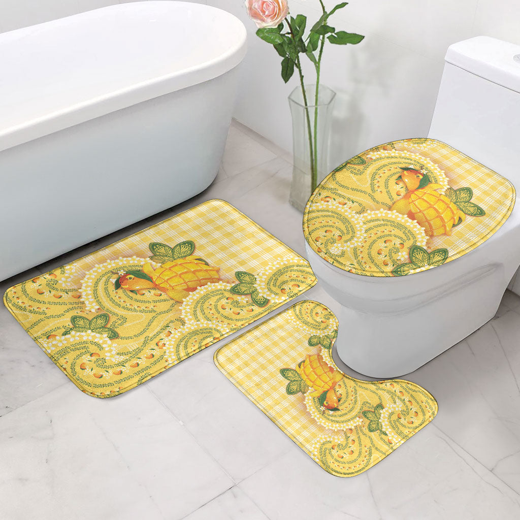 Hawaii Palaka Bathroom Set Cute Ripe Mango Turtle On The Waves DT05 - Polynesian Pride