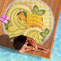 Hawaii Palaka Beach Blanket Cute Ripe Mango Turtle On The Waves DT05 - Polynesian Pride