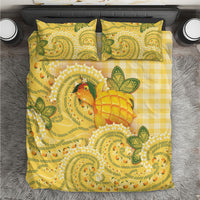 Hawaii Palaka Bedding Set Cute Ripe Mango Turtle On The Waves DT05 Yellow - Polynesian Pride