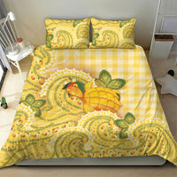 Hawaii Palaka Bedding Set Cute Ripe Mango Turtle On The Waves DT05 - Polynesian Pride