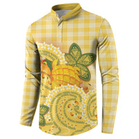 Hawaii Palaka Button Sweatshirt Cute Ripe Mango Turtle On The Waves DT05 - Polynesian Pride